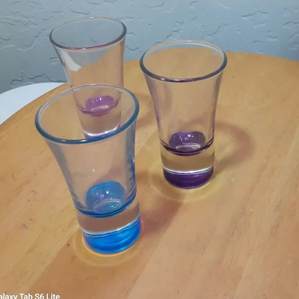 Cordial or Shot Glasses with a Thick Base 3 in the Set ~Vintage~1950's